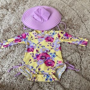 Swimsuit and Sun hat